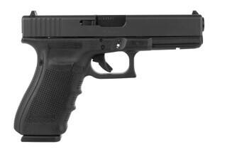 GLOCK G21 gen 4 45 caliber handgun features night sights and is blue label for LEO only